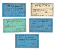 Lot De 11 Tickets Témoignage De Satisfaction Du "Petit Lycée Condorcet " 1922 - Diplômes & Bulletins Scolaires