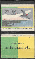 U.S.A BIRDS  Phillumeny MATCHBOX   1955 OHIO BLUE TIP MATCH CO. WADSWORTH OHIO  10 X 5.5 CM - Matchbox Labels