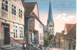 LAUENBURG Hohler Weg Kirchturm 1903 Erneuert Color 4.7.1922 Inflations Frankatur - Lauenburg