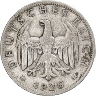 Monnaie, Allemagne, République De Weimar, 2 Mark, 1926, Munich, TTB, Argent - 2 Reichsmark