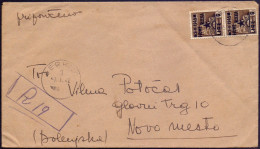 SLOVENIA LITORALE - CERKNO To NOVO MESTO - RECOM. LETTER 12Lira - 7. 1. 1946. - Marcophilie