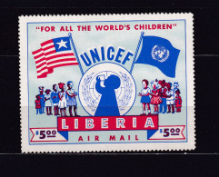 Liberia 1954 Flags Emblem Children UNICEF MH 15527 - UNICEF