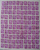 LOT DE 100 TIMBRES MARIANNE CHEFFER A 0.30 LILAS N° 1536 - 1967-1970 Maríanne De Cheffer