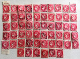 LOT DE 56 TIMBRES OBLITERES TYPE CERES A 2 F ROSE ROUGE   N°373 YT - 1945-47 Ceres Of Mazelin