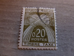 Type Gerbes - Timbre-Taxe - 20c. - Yt 92 - Brun-olive - Oblitéré - Année 1960 - - 1960-.... Oblitérés