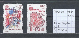 (TJ) Europa CEPT 1980 - Frankrijk YT 2085/86 (postfris/neuf/MNH) - 1980