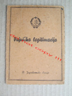 WW2 Yugoslavia / Vojnička Legitimacija - III. Jugoslovenska Armija ( 1945 ) With Photo RARE - 1939-45