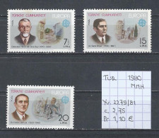 (TJ) Europa CEPT 1980 - Turkije YT 2279/81 (postfris/neuf/MNH) - 1980