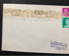 SPAIN, Cover With Special Cancellation « EXPO '92 », « BILBAO Postmark », 1986 - 1992 – Séville (Espagne)