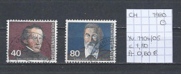(TJ) Europa CEPT 1980 - Zwitserland YT 1104/05 (gest./obl./used) - 1980