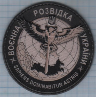 UKRAINE / Patch Abzeichen Parche Ecusson / Chief Intelligence Directorate. Owl. Rus Invasion. War. Velcro. - Stoffabzeichen