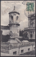 POS-1837 CUBA POSTCARD 1909 HAVANA FUERZA CASTLE WASH TOWER TO FRANCE. - Cuba