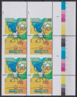 2014.445 CUBA MNH 2014 75c WORLD SOCCER CUP BRAZIL PERFORATION ERROR BL4. - Imperforates, Proofs & Errors