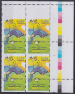 2014.443 CUBA MNH 2014 35c WORLD SOCCER CUP BRAZIL PERFORATION ERROR BL4. - Non Dentelés, épreuves & Variétés