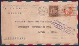 1940-H-83 USA COVER TO CUBA 1940 POSTMARK AYUDE A SU CARTERO. - Covers & Documents