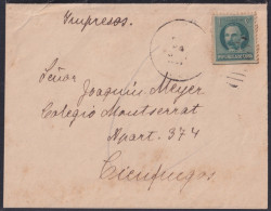 1917-H-428 CUBA REPUBLICA 1917 1c IMPRESOS COVER TO CIENFUEGOS TARIFA RARA.  - Briefe U. Dokumente