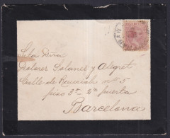 1891-H-26 CUBA SPAIN ALFONSO XIII 1891 10c HAVANA TO BARCELONA.  - Vorphilatelie