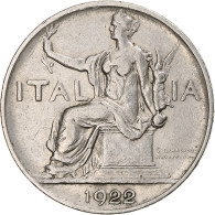 Monnaie, Italie, Vittorio Emanuele III, Lira, 1922, Rome, TB+, Nickel, KM:62 - 1 Lira