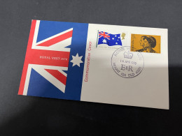 1-10-2023 (3 U 4) Australia FDC - 1970 - Royal Visit (QLD- Mt Isa Postmark) With Both Value Stamps - Autres & Non Classés