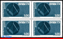 Ref. BR-1303-Q BRAZIL 1973 - FREE MASONS OF BRAZIL,MASONIC EMBLEM, MI# 1389, BLOCK MNH, FREEMASONRY 4V Sc# 1303 - Hojas Bloque