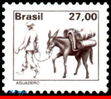 Ref. BR-1657 BRAZIL 1979 - NATIONAL PROFESSIONS,WATER SELLER WITH MULE, MNH, JOBS 1V Sc# 1657 - Oficiales