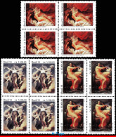 Ref. BR-2404-06-Q BRAZIL 1993 - PAINTINGS BY PEDROAMERICO, ART,MI# 2519-21,BLOCKS MNH, FAMOUS PEOPLE 12V Sc# 2404-2406 - Blokken & Velletjes