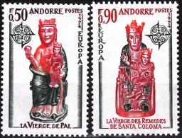 ANDORRA FRENCH 1974 EUROPA: Sculpture. Complete Set, MNH - 1974