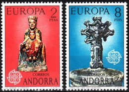 ANDORRA SPANISH 1974 EUROPA: Sculpture. Complete Set, MNH - 1974