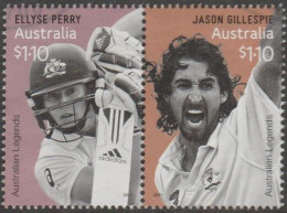 AUSTRALIA - USED 2021 $1.10 Legends Of Cricket Se-tenant Pairs - Perry And Gillespie - Used Stamps