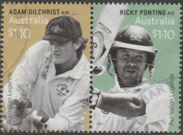 AUSTRALIA - USED 2021 $1.10 Legends Of Cricket Se-tenant Pairs - Gilchrist And Ponting - Used Stamps