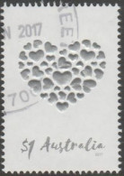 AUSTRALIA - USED 2017 $1.00 Special Occasions Heart Silver Embossed - Used Stamps