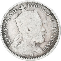 Monnaie, Éthiopie, Menelik II, Gersh, 1897, TB, Argent, KM:12 - Ethiopie