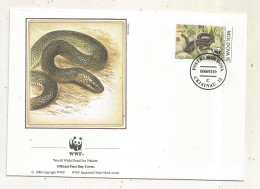 Official FDC, WWF, Serpent, Elaphe Longissima, POSTA MOLDOVA, 06.06.93, C, CKISINAU 12 - FDC