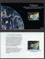 Tonga Specimen Booklet Pane With Hologram + Booklet Cover Showing Space - Read Description - Hologrammen