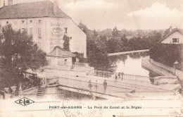 70 Port Sur Saone Le Pont Du Canal Et La Digue CPA Cachet 1924 - Port-sur-Saône