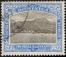 DOMINICA 1907 KEDVII 2½d On 2½d Grey & Bright Blue SG40 FU - Dominica (...-1978)