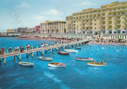 CARTOLINA  CIVITAVECCHIA,LAZIO-RIVIERA DI LEVANTE-MARE,ESTATE,VACANZA,SPIAGGIA,LUNGOMARE,BARCHE A VELA,VIAGGIATA 1962 - Civitavecchia