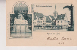 GRUSS AUS ZUG ZOUG 1901  GLOCKENTHURM MIT STADTKANZLEI - Zug