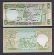 SYRIA  -  1991  5 Pounds UNC Banknote - Syrie