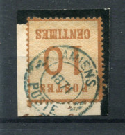 !!! ALSACE LORRAINE, N°5 SUR FRAGMENT AVEC CACHET ALLEMAND D'AMIENS - Used Stamps