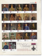 NEW  ZEALAND  - 2011-  VICTORIA CROSS SHEETLET OF 22 MINT NEVER HINGED  SG CAT £27.50,  - Unused Stamps