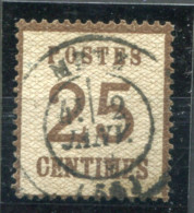 !!! ALSACE LORRAINE, N°7 CACHET DE METZ TYPE 17 - Oblitérés