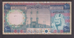 SAUDI ARABIA  -  1961-76  100 Riyals Circulated Banknote As Scans - Arabia Saudita