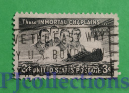 S362- STATI UNITI D'AMERICA - USA 1948 IMMORTAL CHAPLAINS 3c USATO - USED - Usati