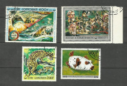 Comores Poste Aérienne N°97, 99, 119, 129 Cote 6€ - Comores (1975-...)