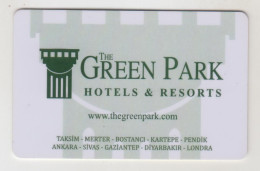 TURKEY Hotel Keycard - The Green Park Hotels & Resorts (Without Magnetic Stripe) ,used - Cartas De Hotels
