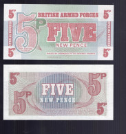 Great Britain BAF 5 New Pence 6h Series P M47 UNC - Fuerzas Armadas Británicas & Recibos Especiales