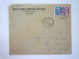 2023 - 2477  Enveloppe Au Départ De  CONDOM  à Destination De  TOULOUSE  1952   XXX - Covers & Documents