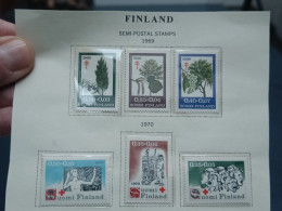 Finland Suomi Semi-postals 1969-1974 All MNH In Pocket Except 1974 Used (332) - Unused Stamps