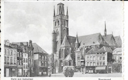 Roermond Markt Met Kathedraal Gelopen 23-1-1930 - Roermond